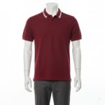 Homme Polo Manches Courtes bordeaux