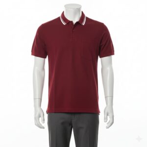 Homme Polo Manches Courtes bordeaux